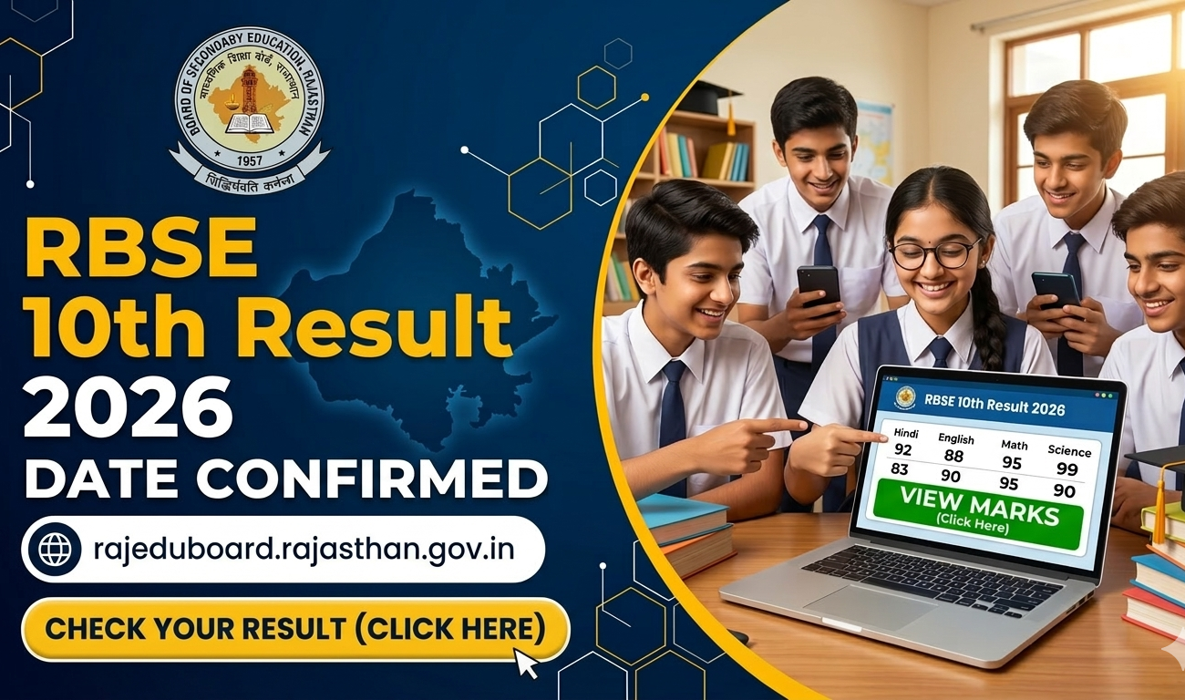 RBSE 10th Result 2026: Date Confirmed – Rajasthan Board Class 10th Result Check Now @ rajeduboard.rajasthan.gov.in