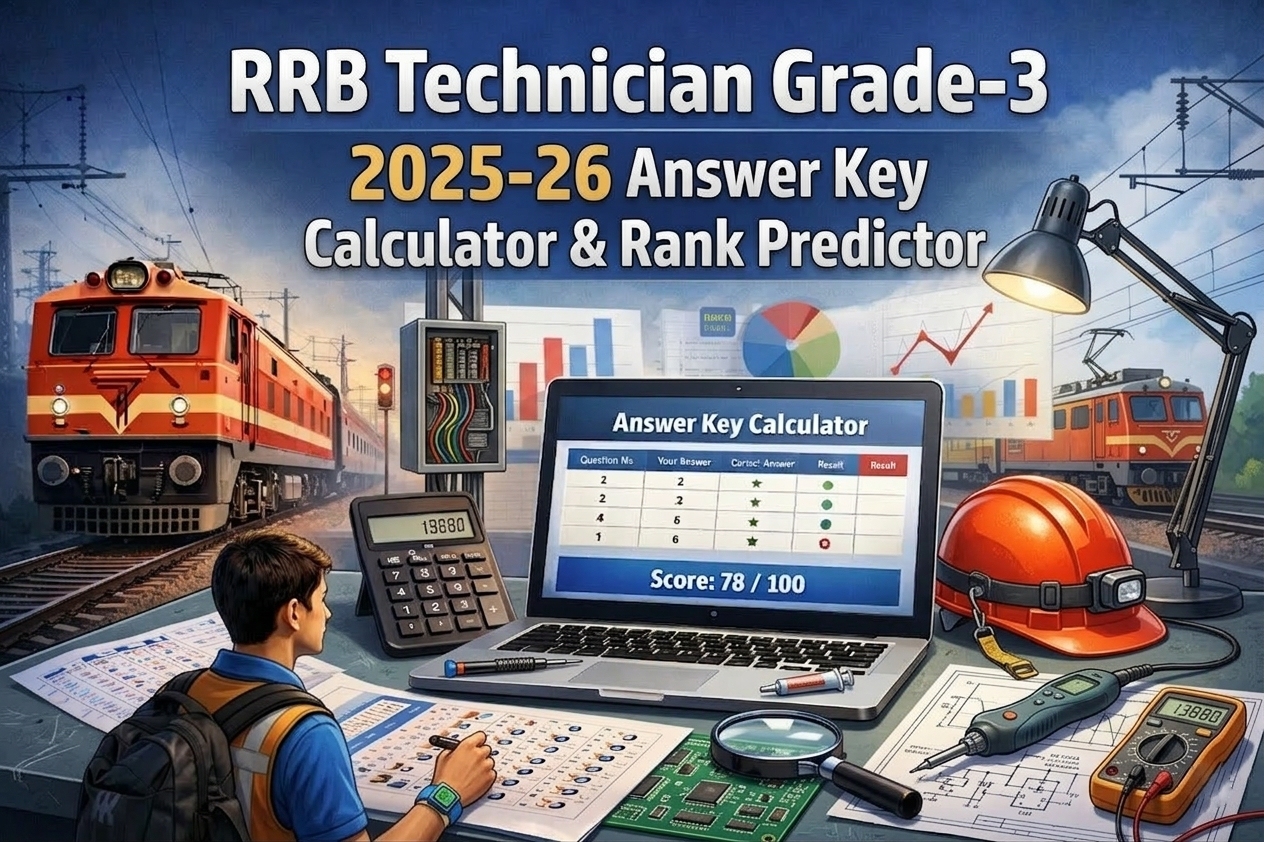 RRB Technician Grade-3 2025-26 Answer Key Marks Calculator – Predict Your Score & Expected Rank