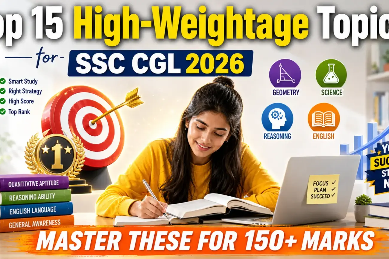 Top 15 High-Weightage Topics for SSC CGL 2026 – Master These for 150+ Marks